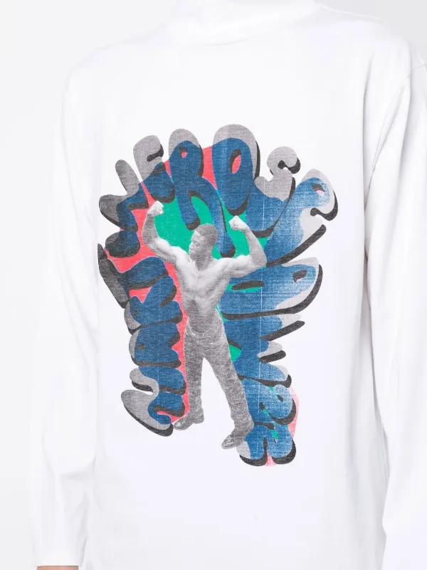 【MARTINE ROSE】LONG SLEEVE T-SHIRT/S Martine Rose long-sleeve Graphic T-shirt | White | FARFETCH