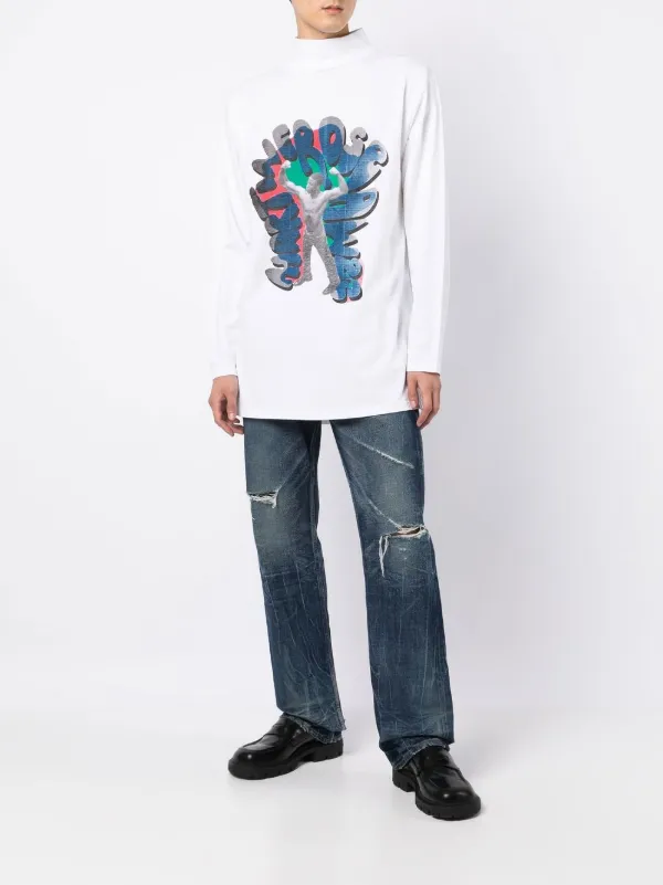 Martine Rose long-sleeve Graphic T-shirt | White | FARFETCH