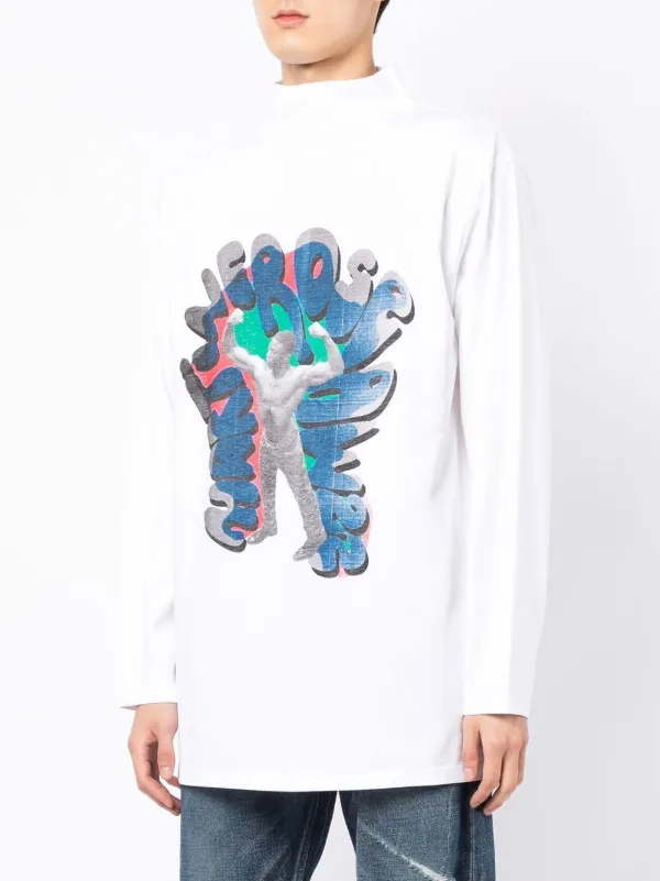 Martine Rose long-sleeve Graphic T-shirt | White | FARFETCH PL