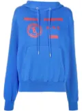 Heron Preston Medieval graphic-print hoodie - Blue