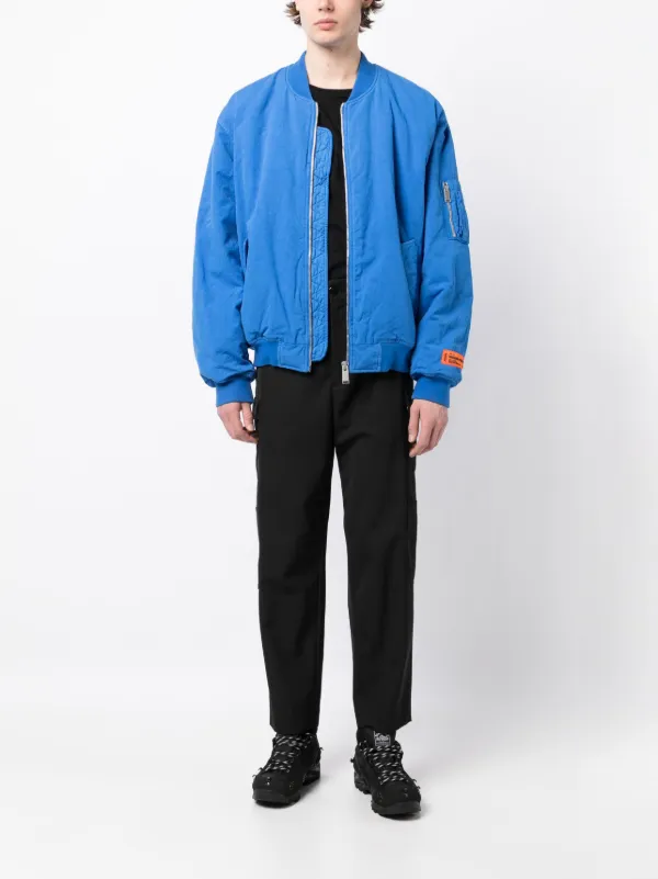 Heron Preston パッチディテール ジャケット | ブルー | FARFETCH JP