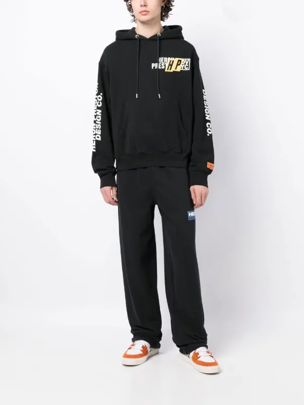 Heron Preston Real Estate logo-print Hoodie | Black | FARFETCH