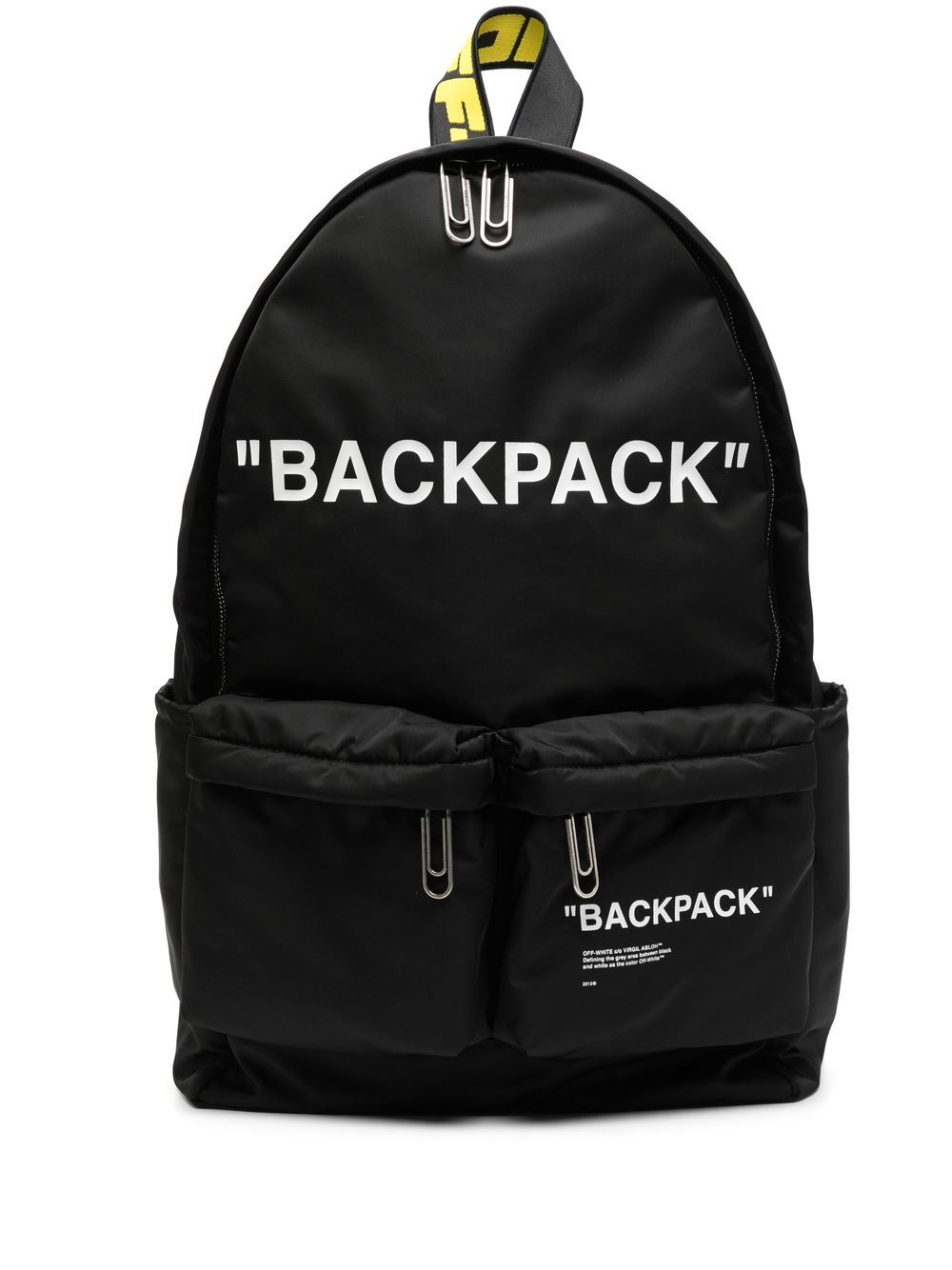 

Off-White slogan-print backpack - Black