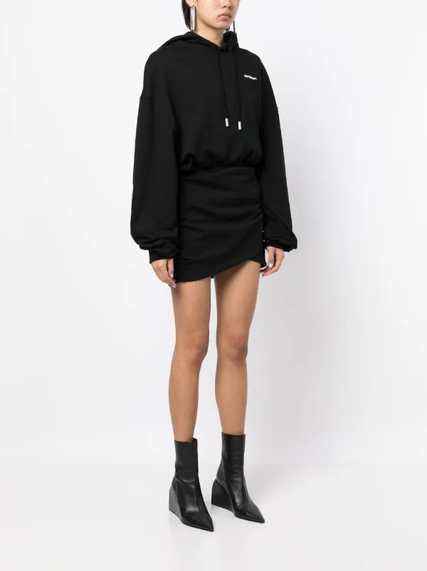 knee length dresses for ladies Womens Pullover Hooded Sweatshirt Dress