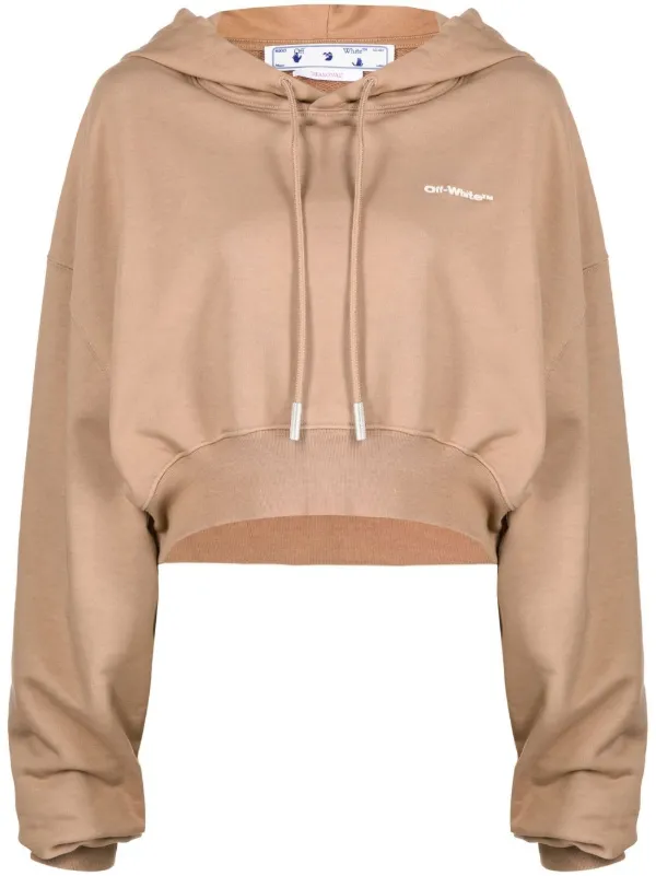 Off white crop on sale hoodie