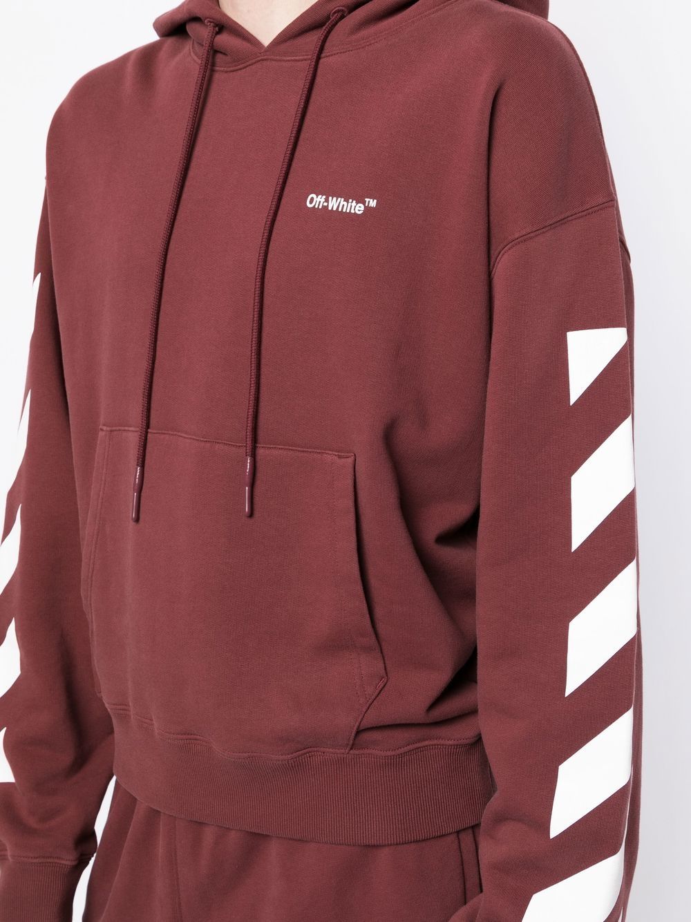 Off white red diag sales arrow hoodie