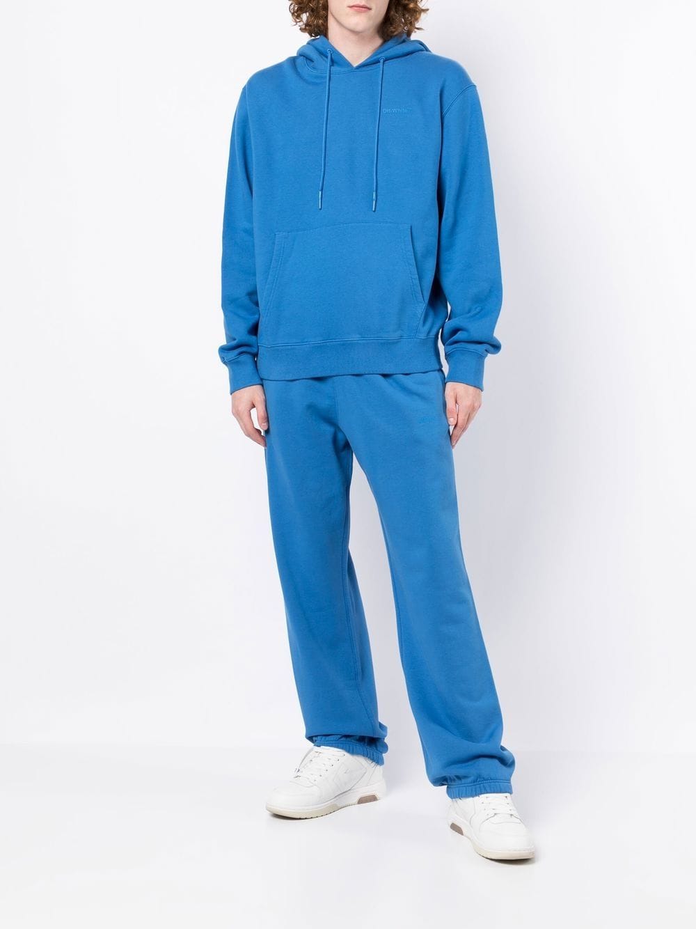 Off-White Katoenen hoodie - Blauw