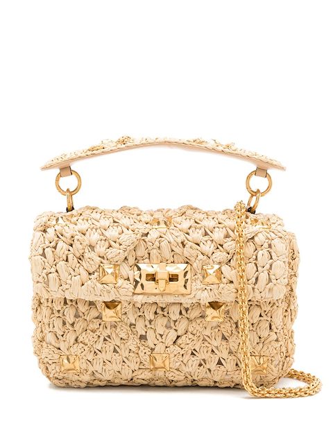 Valentino Garavani Bolsa Aplicação woven shoulder bag