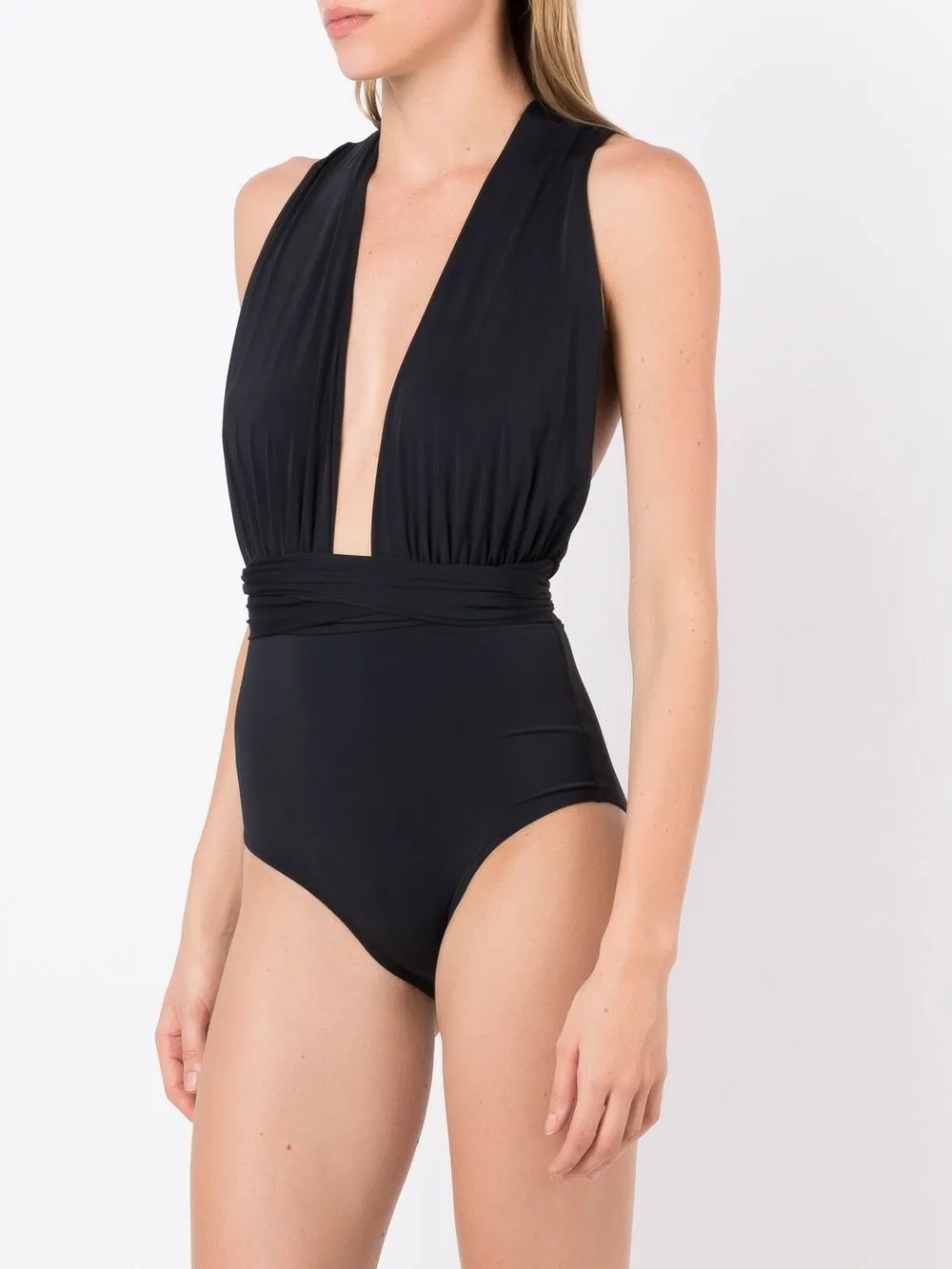 Lenny Niemeyer Chic Convertible One-piece Swimsuit In Black