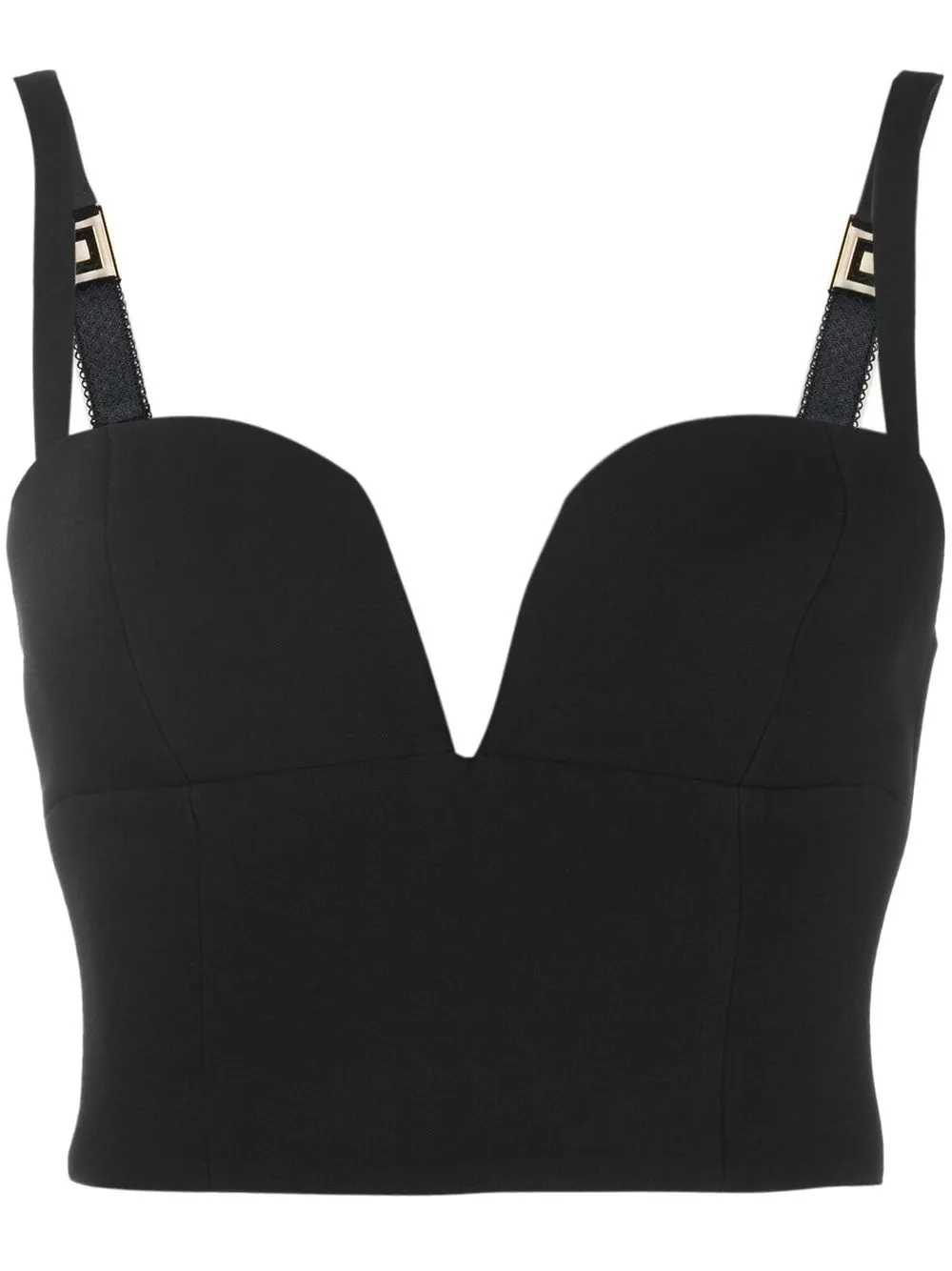 

Elisabetta Franchi top tipo corset con escote pronunciado - Negro