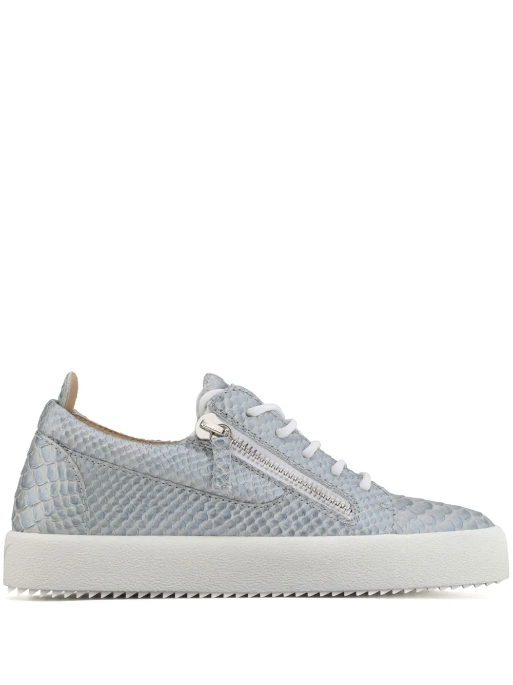 

Giuseppe Zanotti tenis Gail con efecto de piel de serpiente - Gris