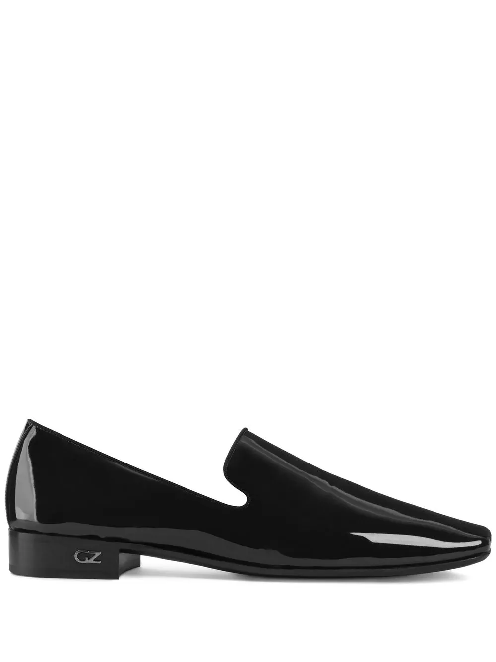 

Giuseppe Zanotti Elio square-toe patent loafers - Black