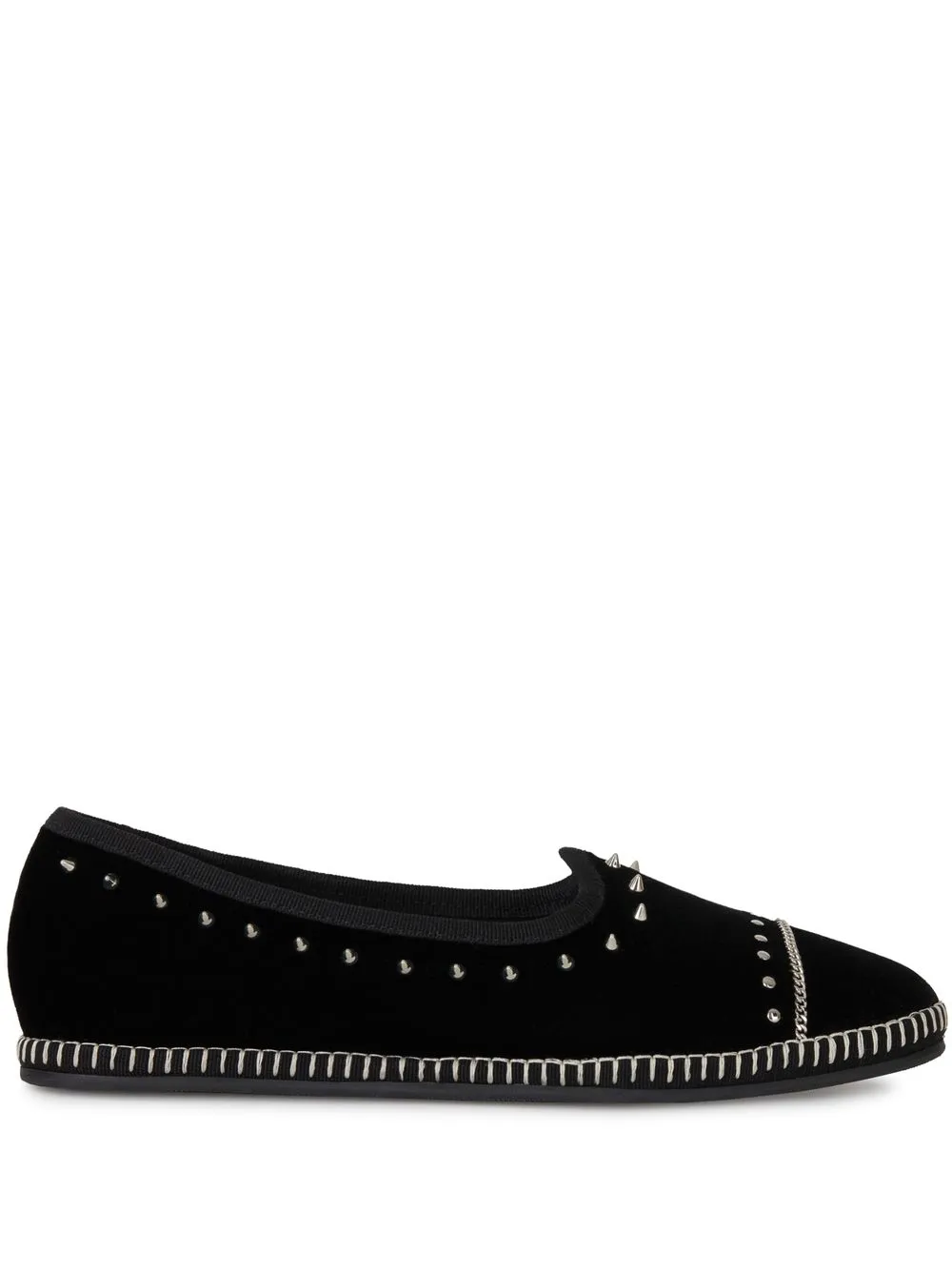 

Giuseppe Zanotti mocasines Otium con apliques - Negro