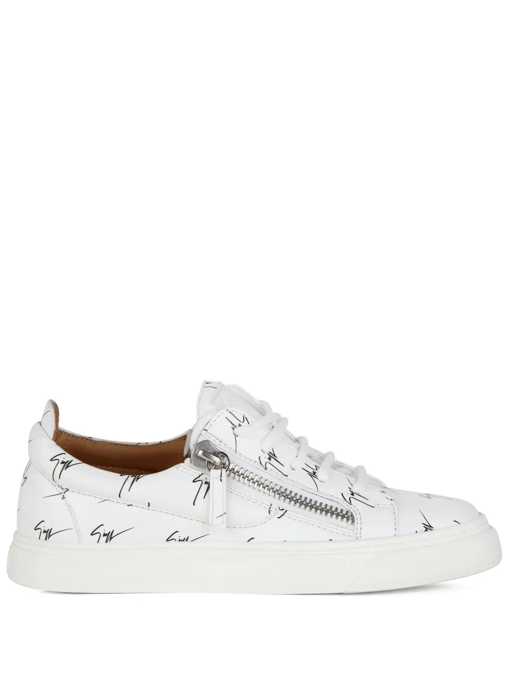 

Giuseppe Zanotti tenis Nicki con logo - Blanco