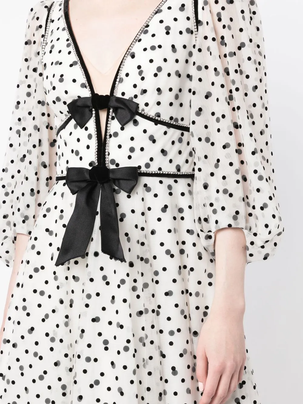 Jenny Packham Purdy bowdetailed Midi Dress Farfetch