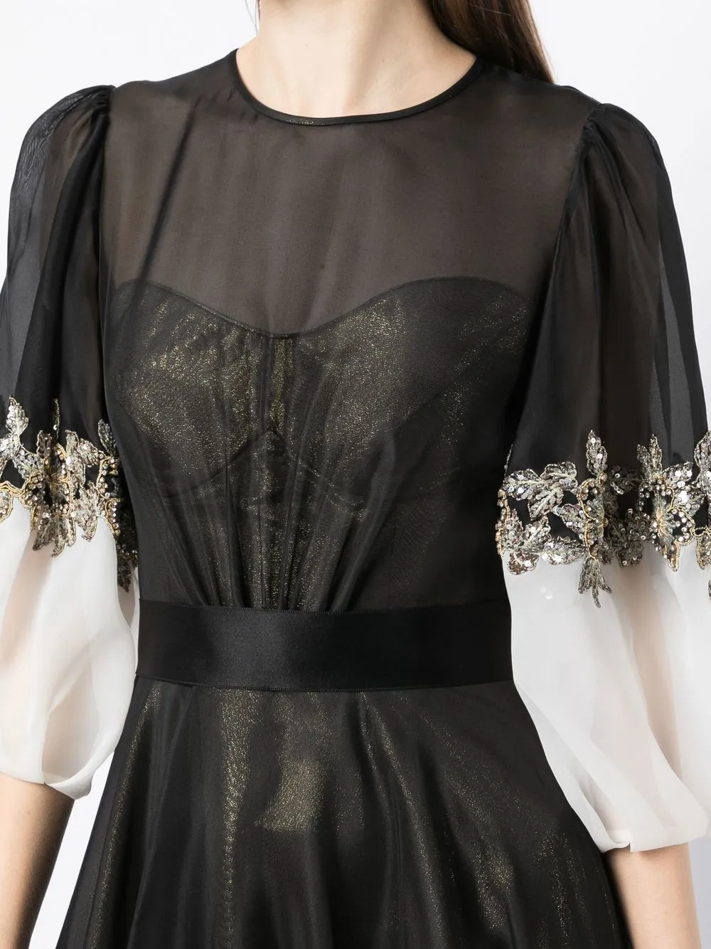 Jenny Packham Women's Delphine Organza Gown In Black