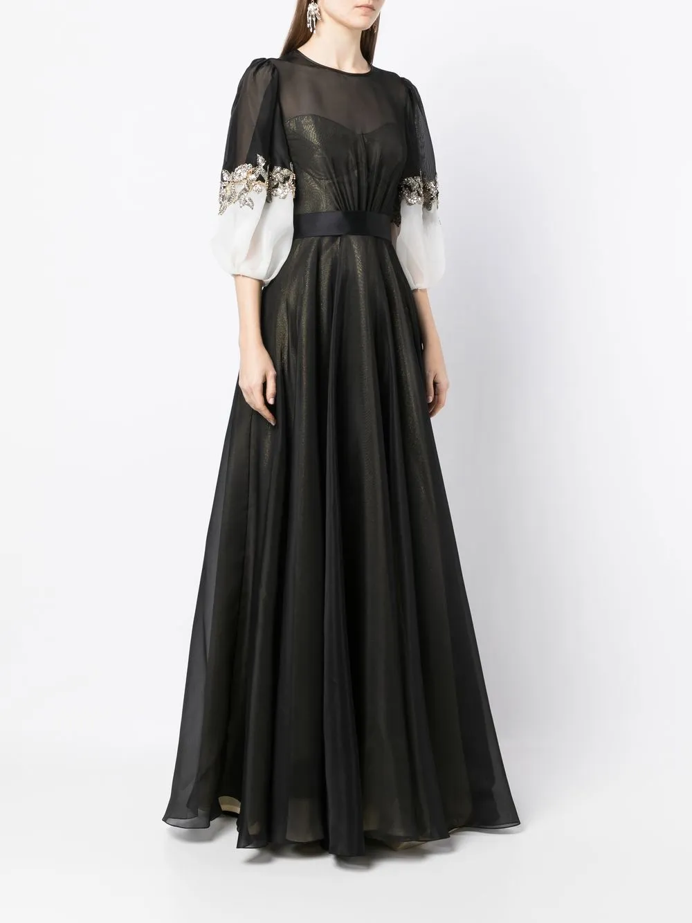 Jenny Packham Women's Delphine Organza Gown In Black