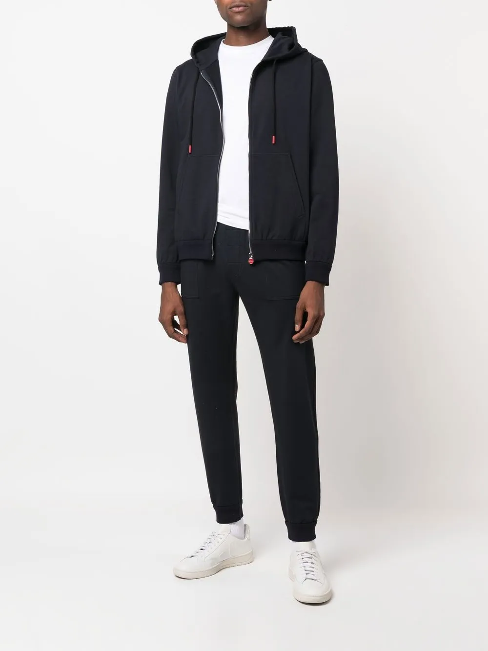 Kiton Trainingspak met geborduurd logo - Blauw