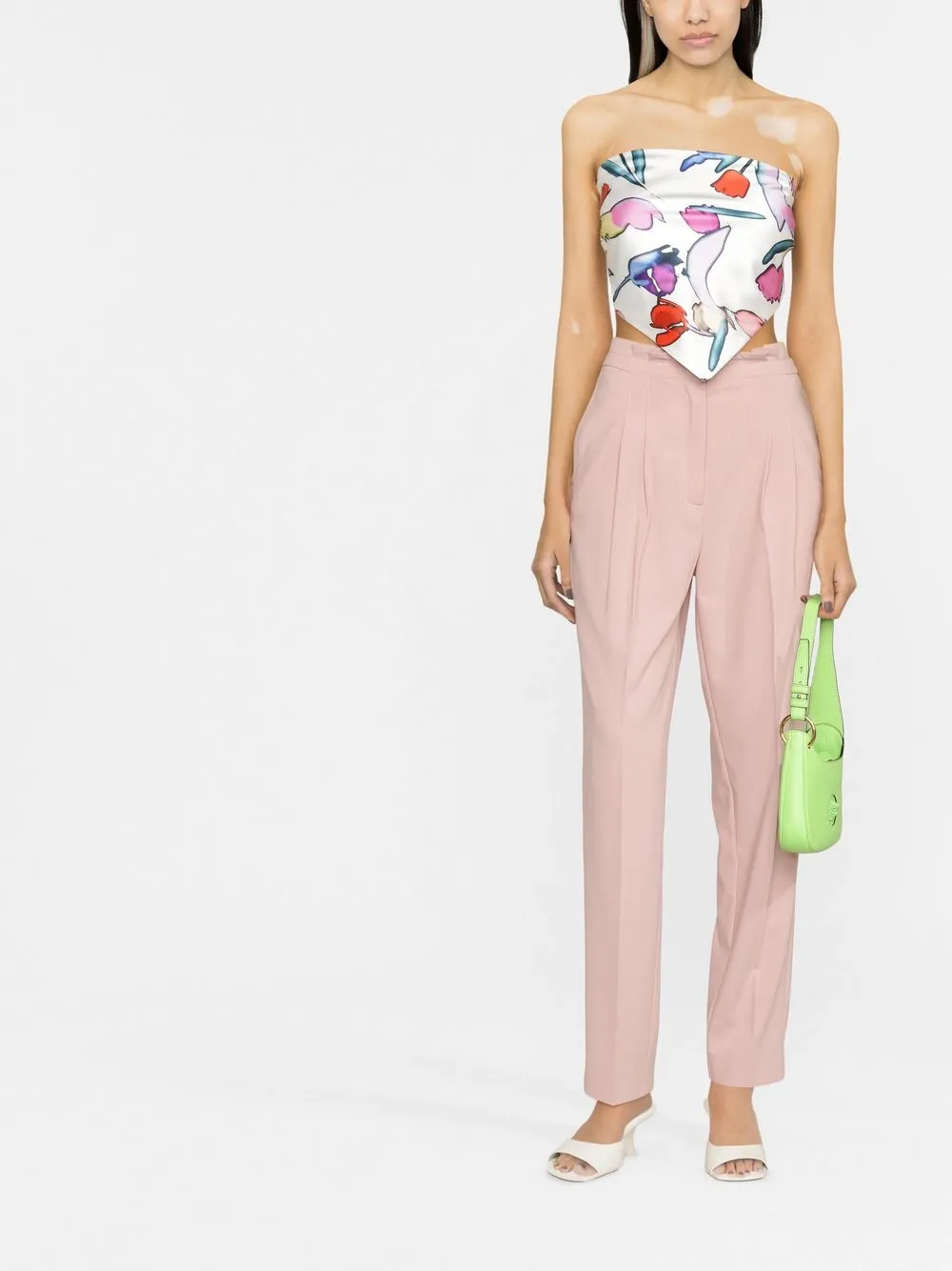 ROTATE Top met bloemenprint - Wit