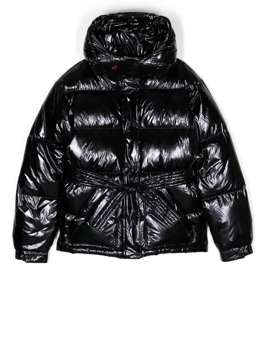 

Perfect Moment belted glossy padded jacket - Black