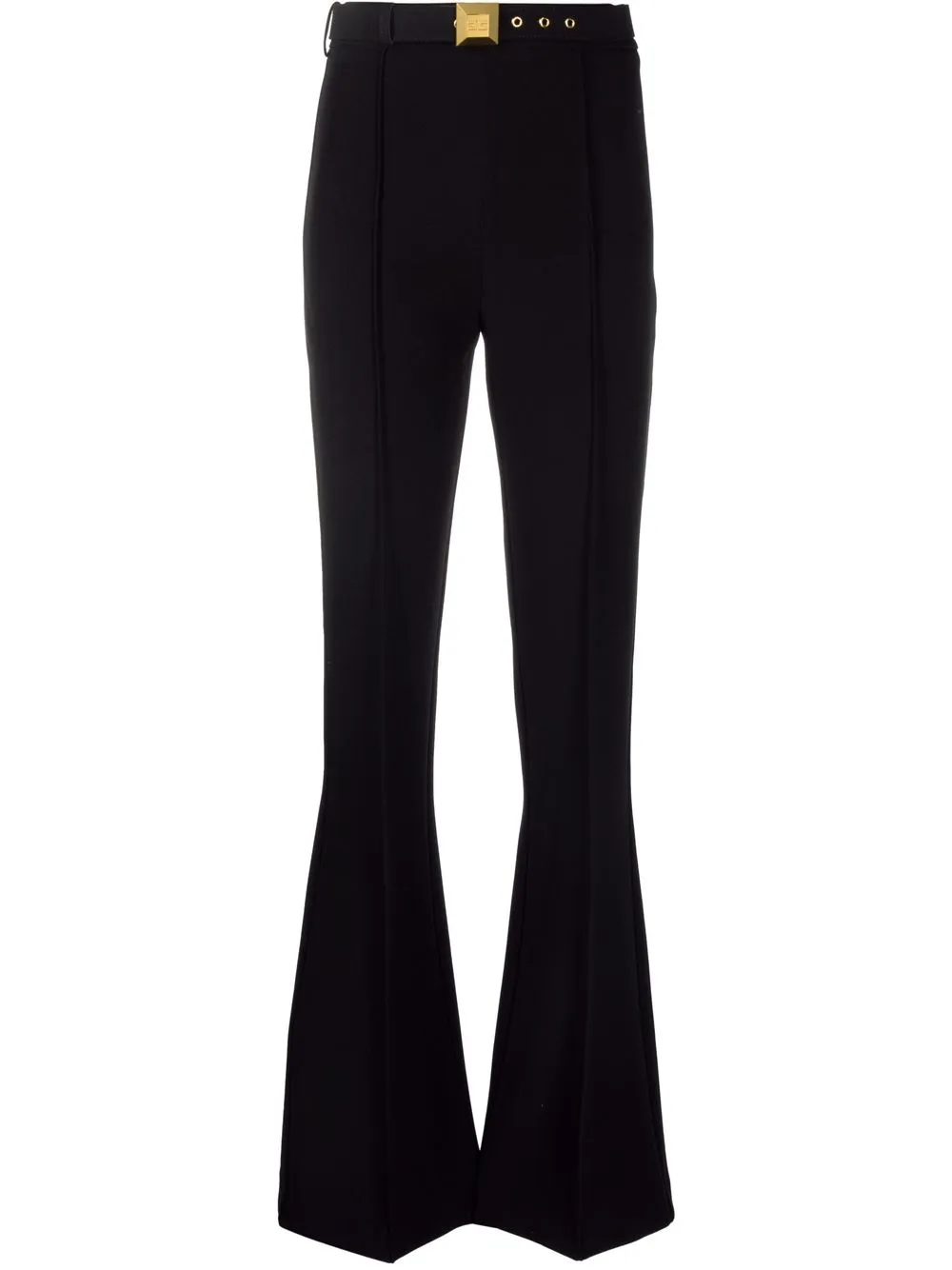 

Elisabetta Franchi pantalones acampanados con tiro alto - Negro