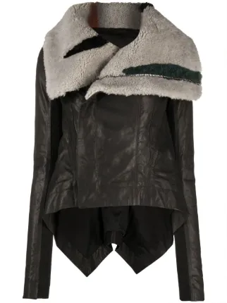 rick owens shearling leather jacket