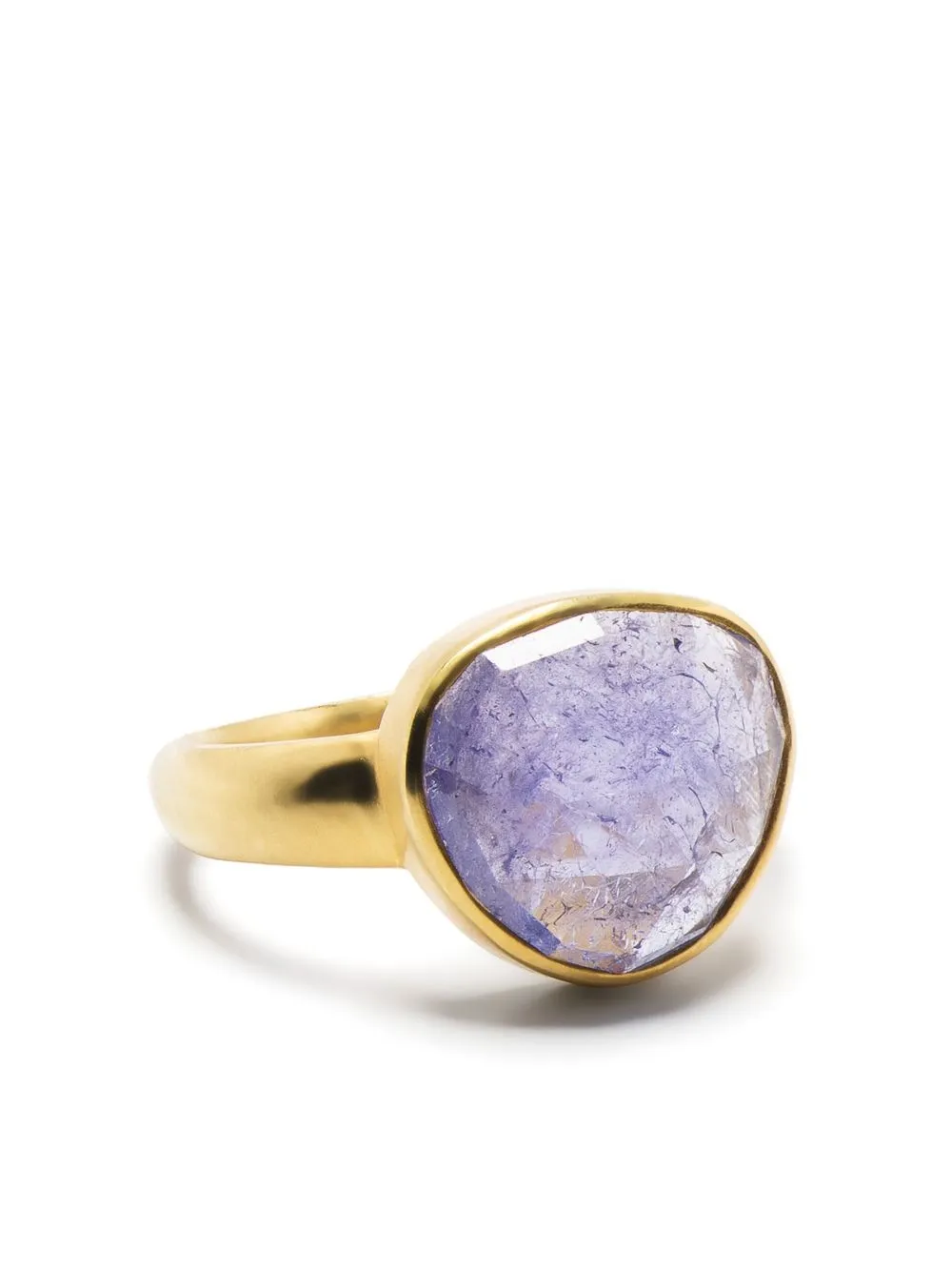 

PIPPA SMALL 18kt yellow gold small Greek tanzanite ring - Purple