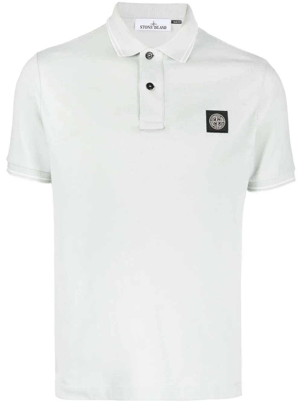 

Stone Island playera tipo polo con parche Compass - Gris