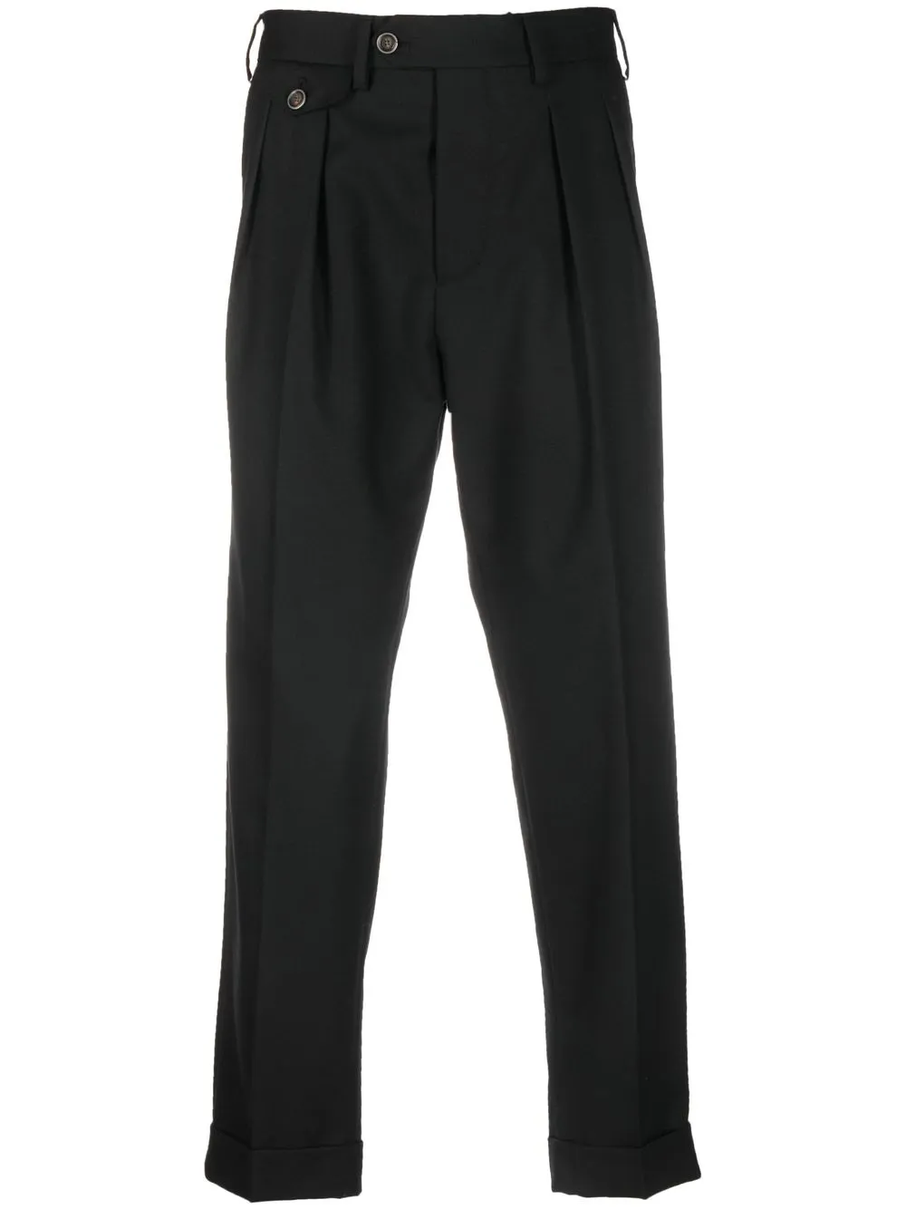 

Lardini cropped turn-up hem trousers - Black