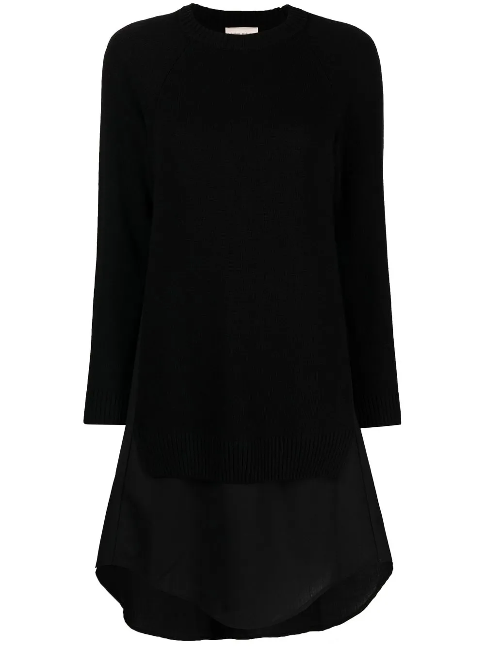 

Semicouture long-sleeve knit shift dress - Black