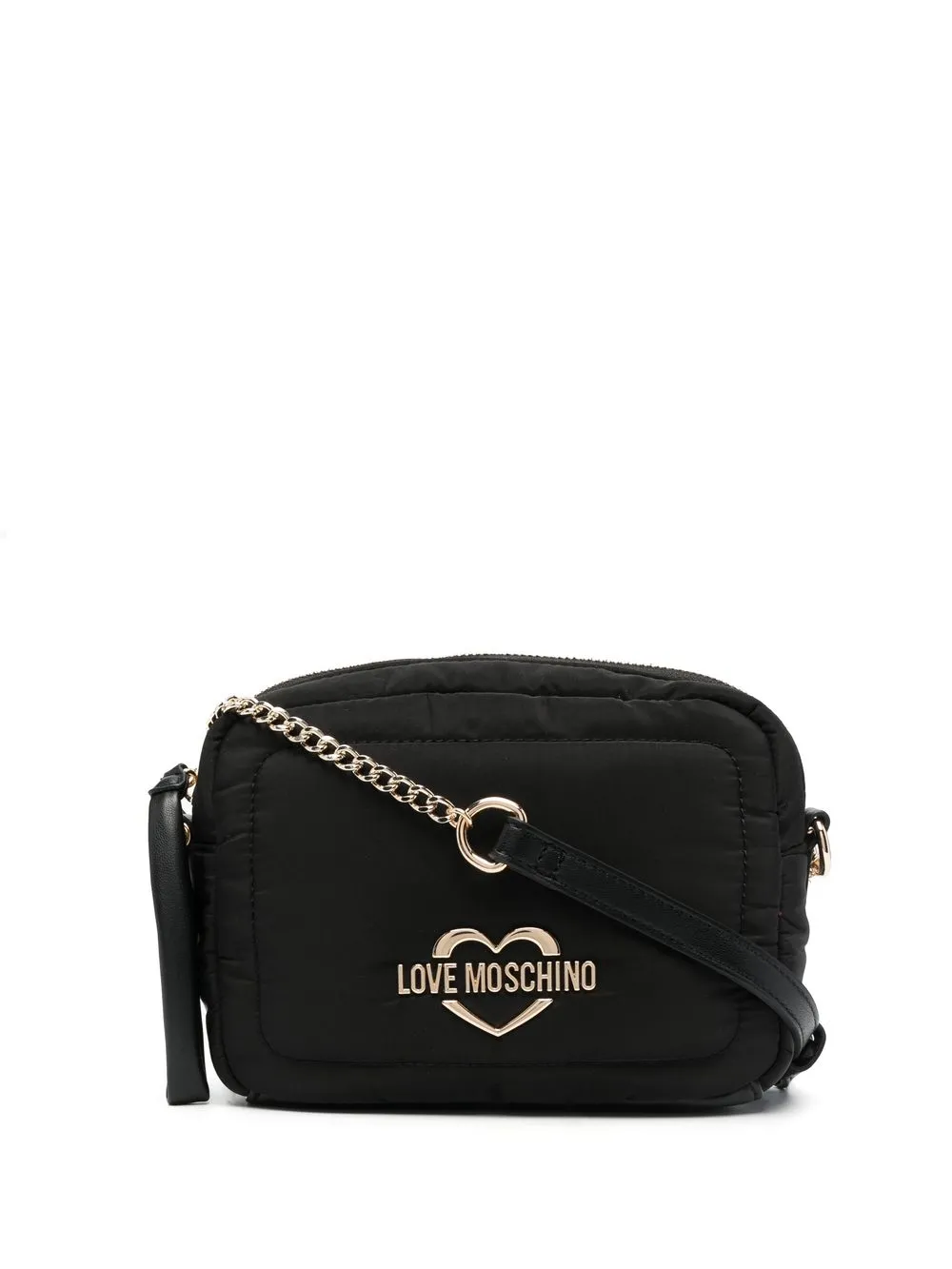 

Love Moschino bolsa de hombro con placa del logo y cierre - Negro