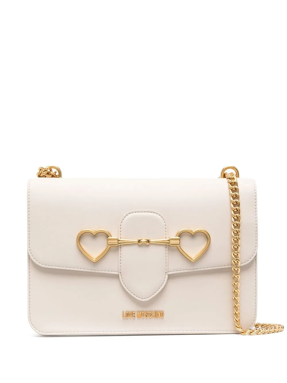 

Love Moschino bolsa crossbody con placa del logo - Neutro