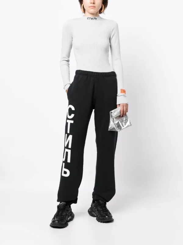 HERON PRESTON Ctnmb Logo Print トラックパンツ Heron Preston CTNMB logo-print track-pants | Black | FARFETCH