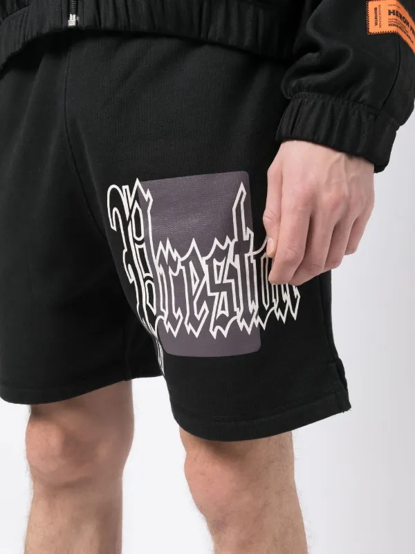 Heron Preston Color Blocks logo-print Track Shorts | Black | FARFETCH