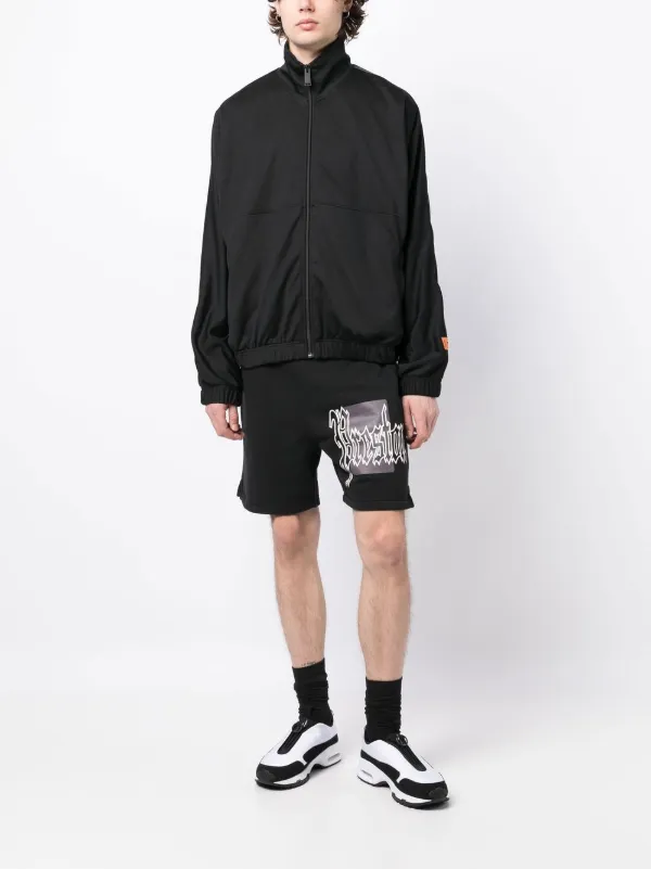Heron Preston Color Blocks logo-print Track Shorts | Black | FARFETCH