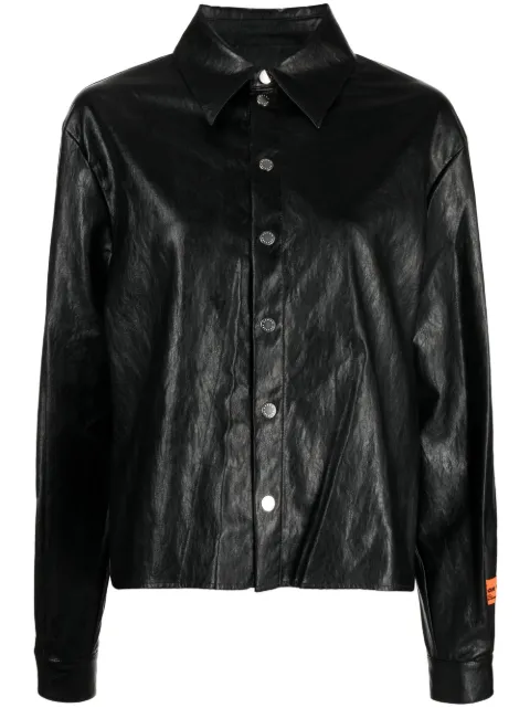Heron Preston camisa manga larga efecto brillante