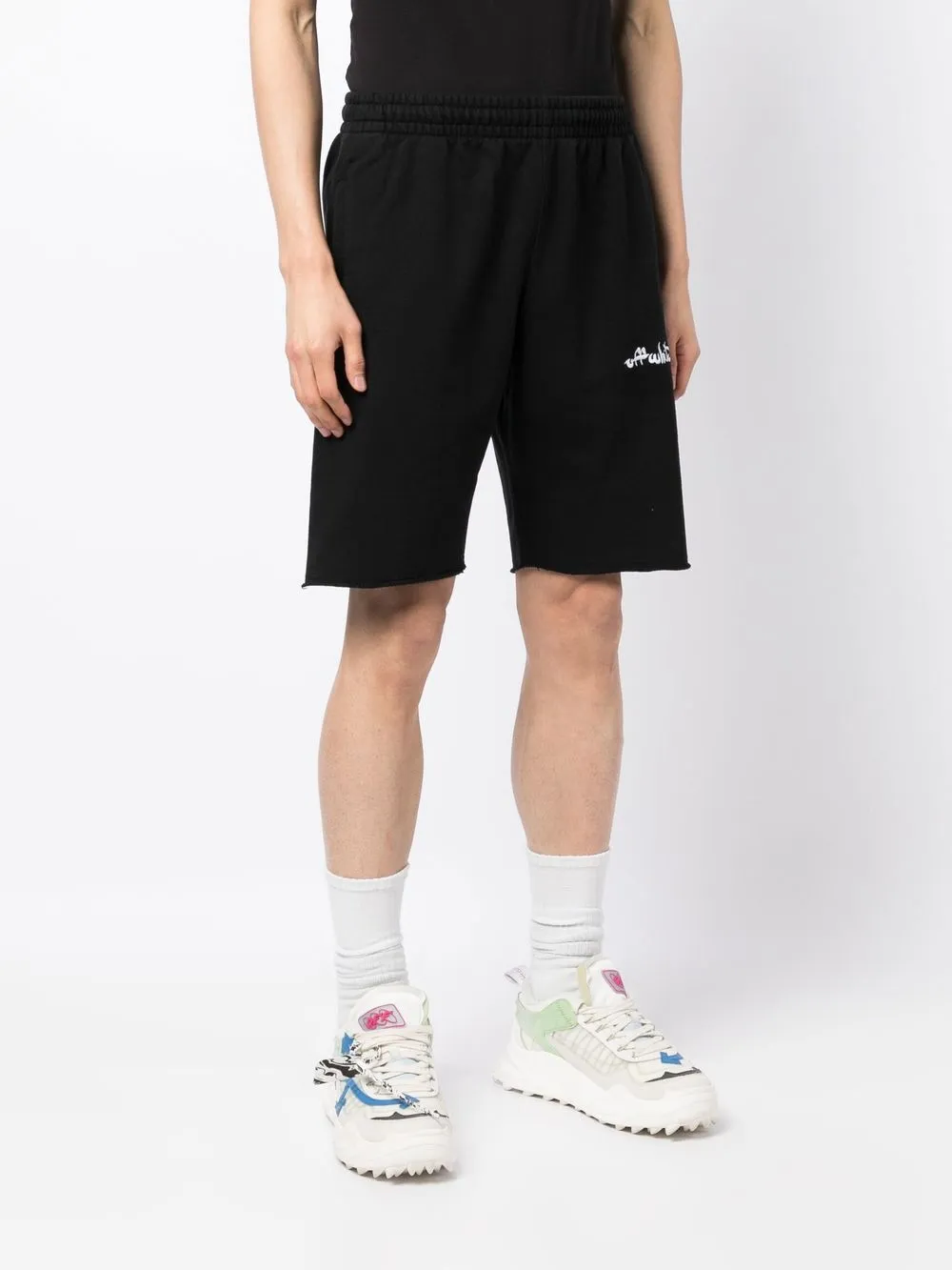  Off White Joggingshorts Mit Logo   Schwarz 