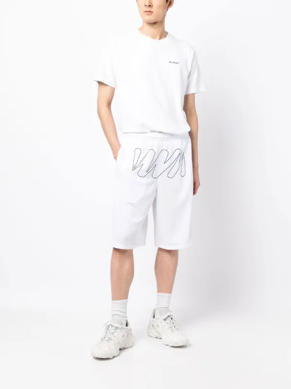 Off-White オフホワイト Wave Outl Diagonal ショートパンツ