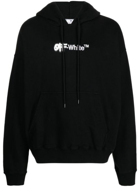 Off-White Spray Helvetica logo-embroidered hoodie Men