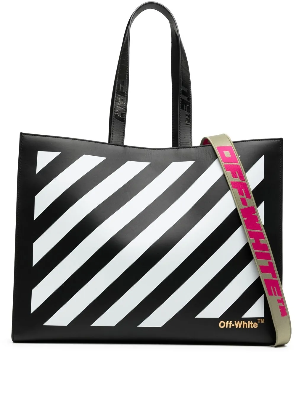 Off-white Diag Hybrid 48 Tote Bag In Black