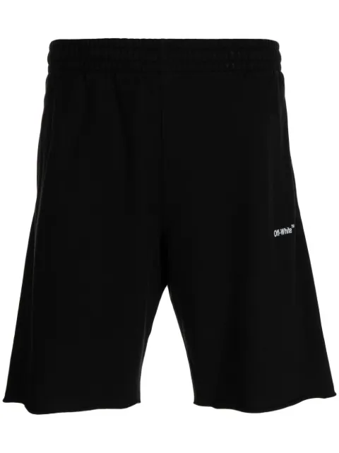 Off-White Single Arrow cotton track shorts