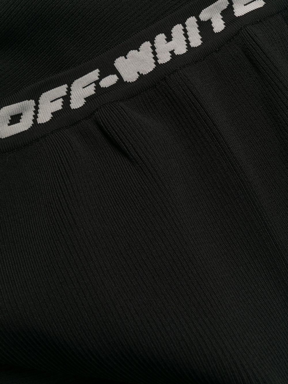 Off-White logo-waistband straight-leg trousers Women