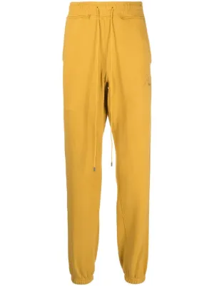 Palm Angels logo-print Track Pants | Yellow | FARFETCH