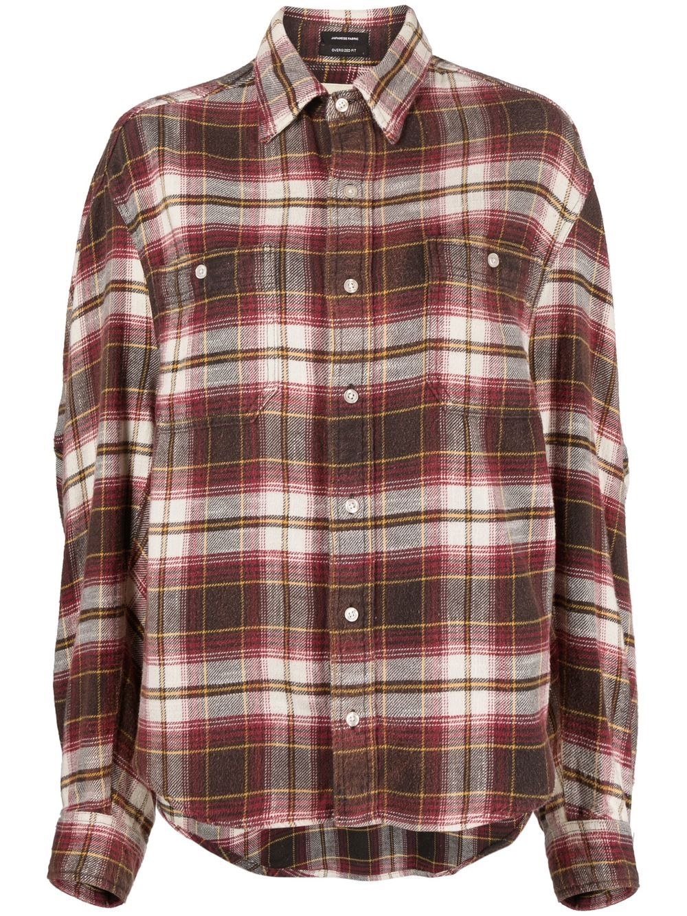 

R13 checked long-sleeved shirt - Red