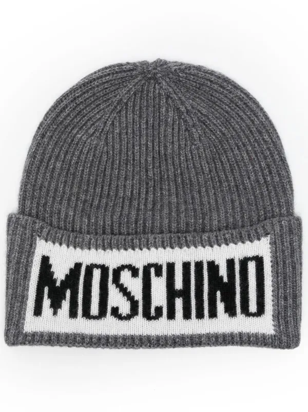 moschino logo beanie