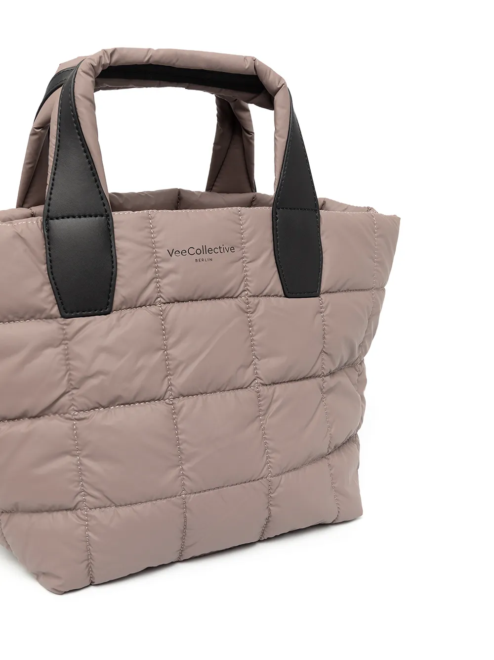 Veecollective Vee Collective Padded Mini Tote Bag In Brown