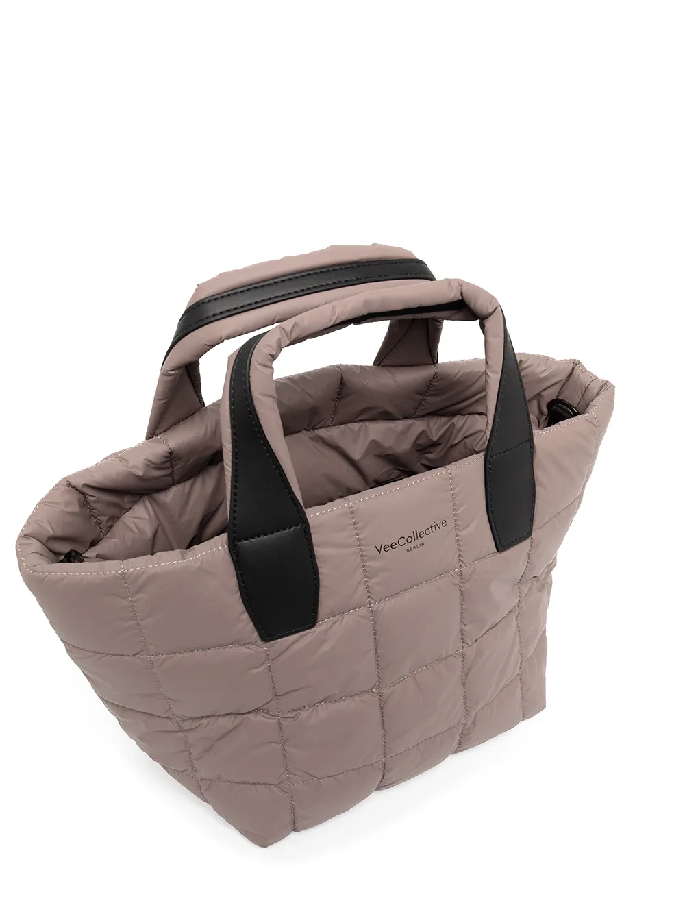 Veecollective Vee Collective Padded Mini Tote Bag In Brown