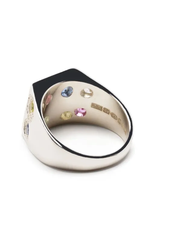 bleue burnham サファイア　リング Natures Smile Signet - Silver - Blue – BLEUE BURNHAM