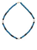 A Sinner in Pearls freshwater pearl and shell necklace - Blue