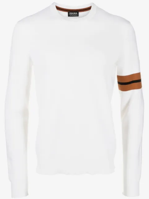 Zegna side stripe detail sweater